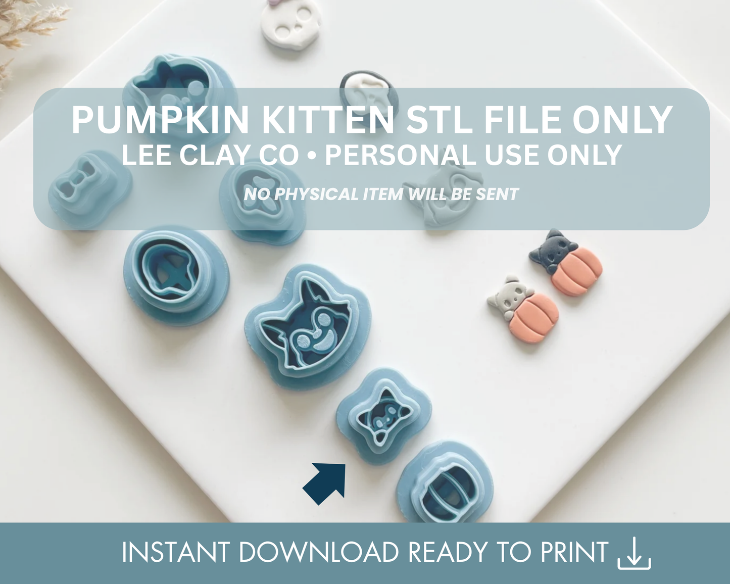 Pumpkin Kitten Stud Clay Cutter STL File