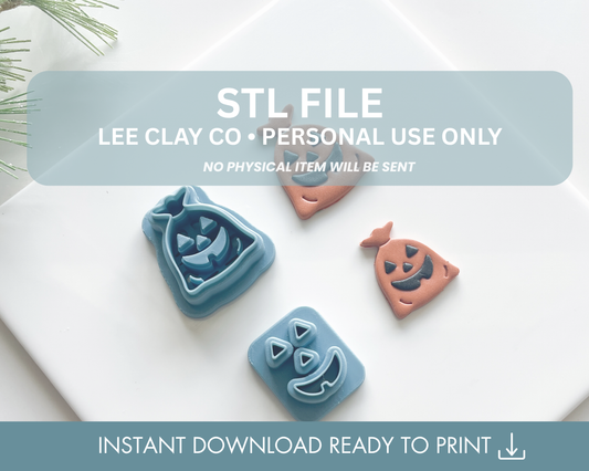 Pumpkin Leaf Bag Clay Cutter STL FILE
