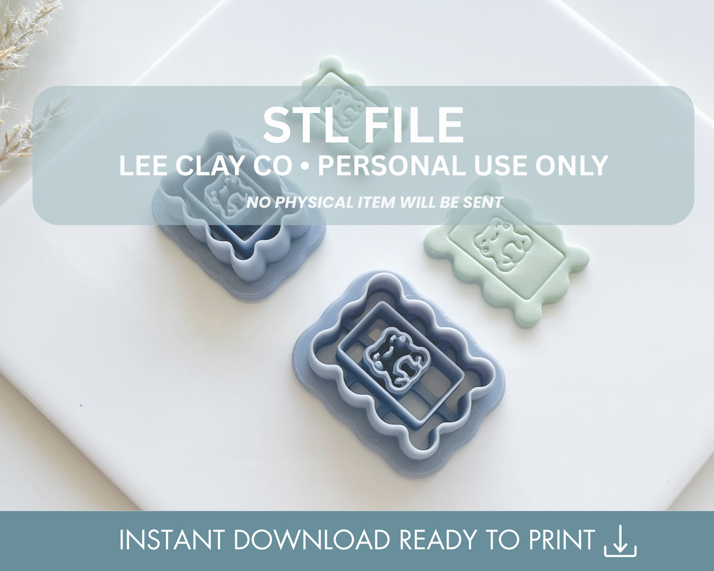 Rectangle Scalloped Frog STL File (2 sizes)