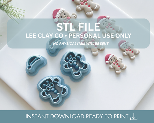 Santa Gingerbread Clay Cutter STL File (3 sizes)