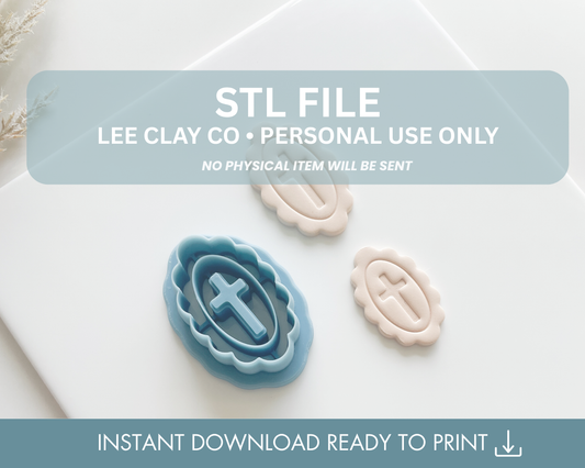 Scallop Frame Cross STL File