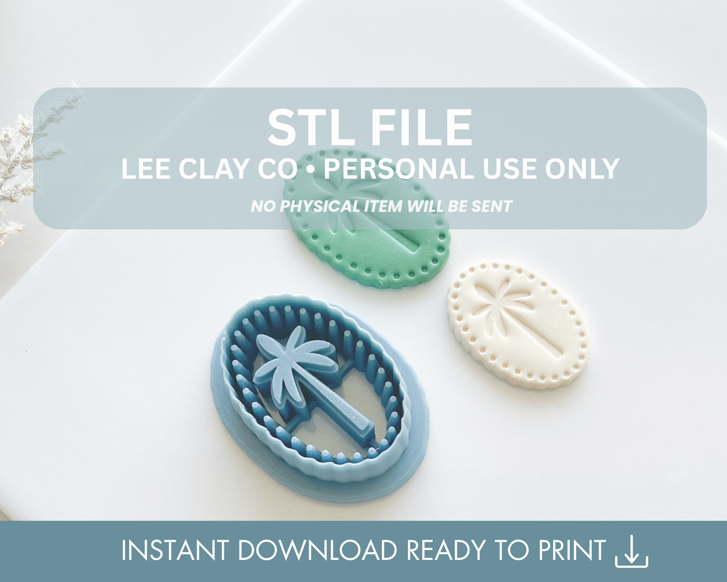 Scallop Oval Palm Tree STL Bundle (2 sizes)