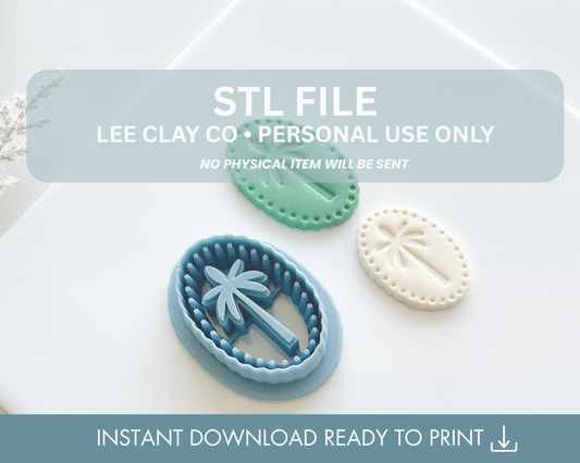 Scallop Oval Palm Tree STL Bundle (2 sizes)