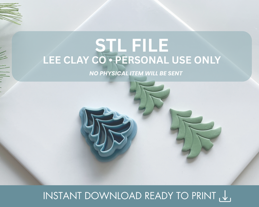 Scalloped Christmas Tree No.2 Clay Cutter STL File (3 sizes)