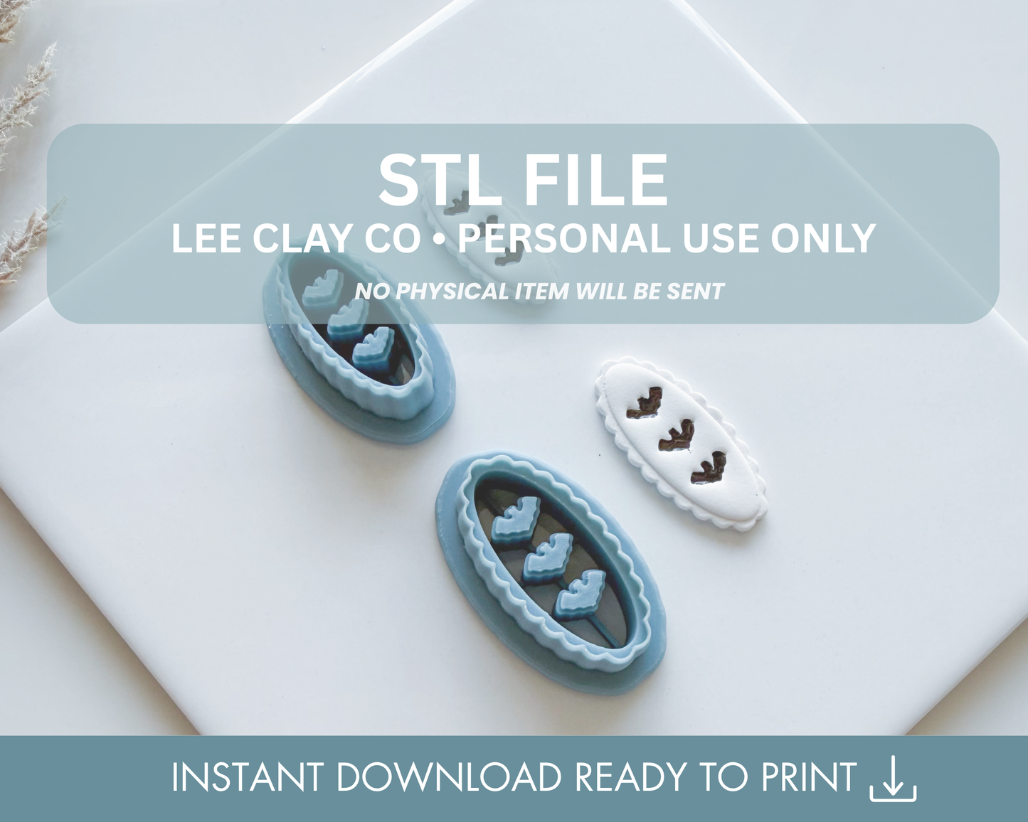 Scalloped Oval Bats STL File (2 sizes)