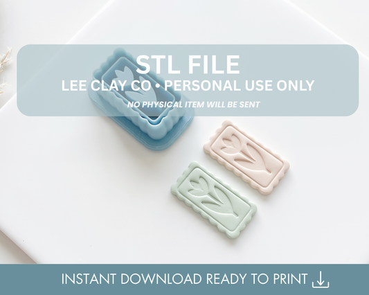 Scalloped Rectangle Flower STL File