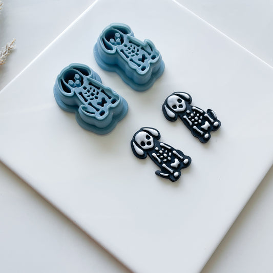 Skeleton Dog Clay Cutter