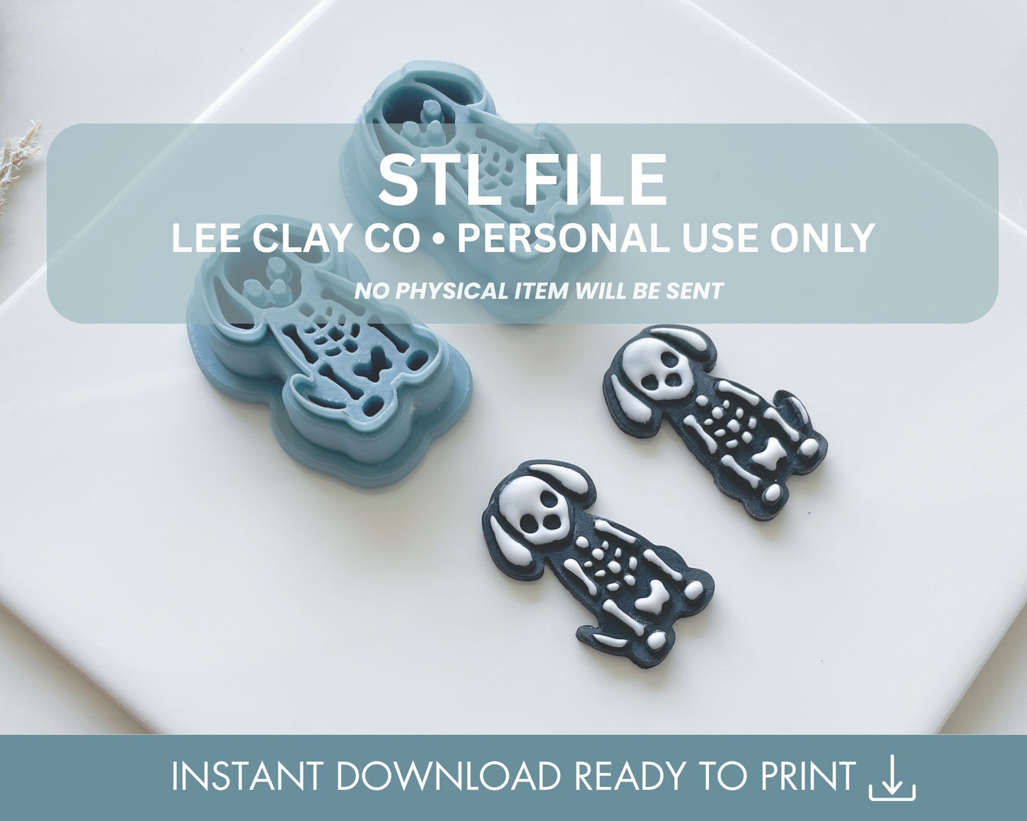 Skeleton Dog Clay Cutter STL File