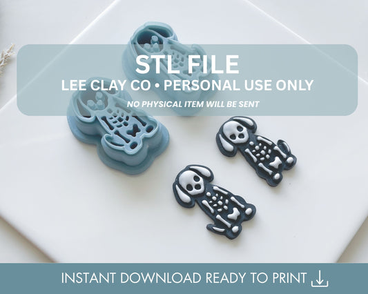 Skeleton Dog Clay Cutter STL File