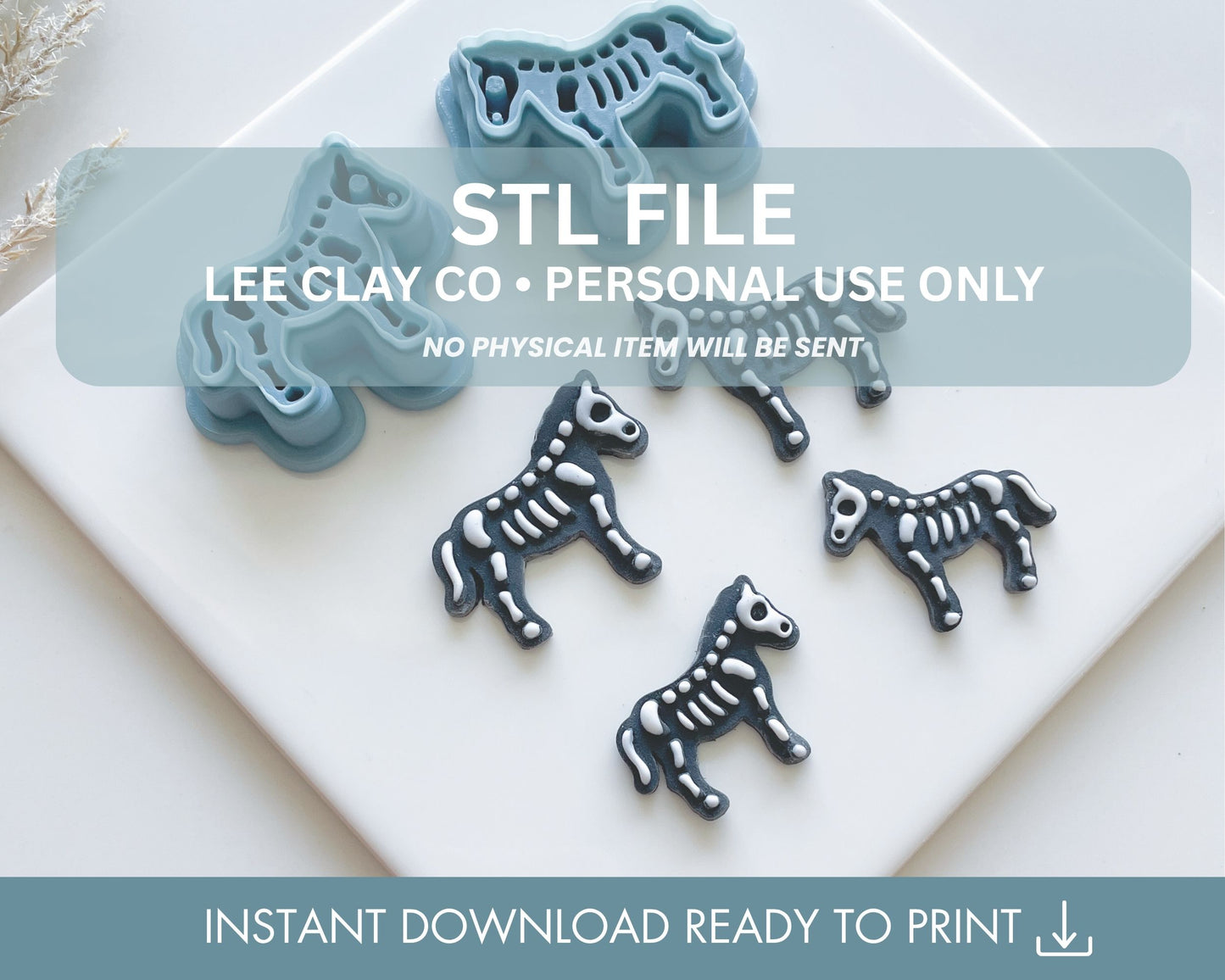 Skeleton Horse Clay Cutter STL File (2 sizes)