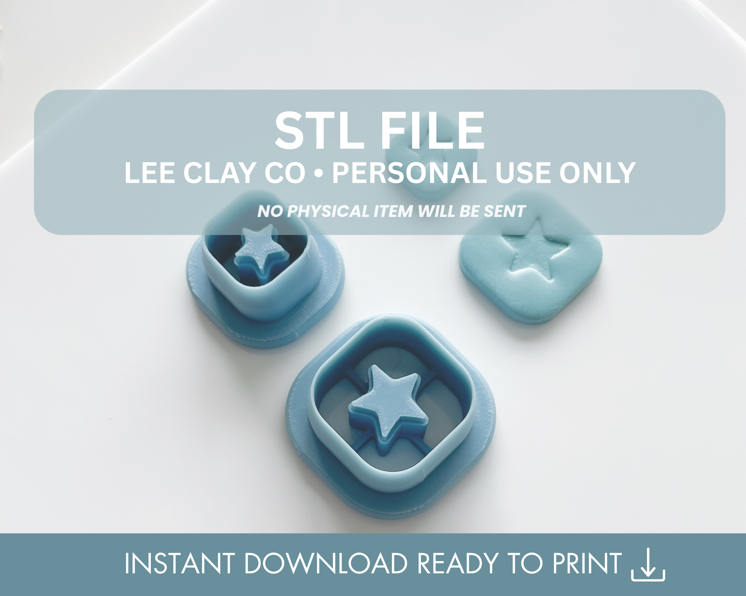 Star STL File for Polymer Clay Cutters, Patriotic Summer Clay Cutters ...