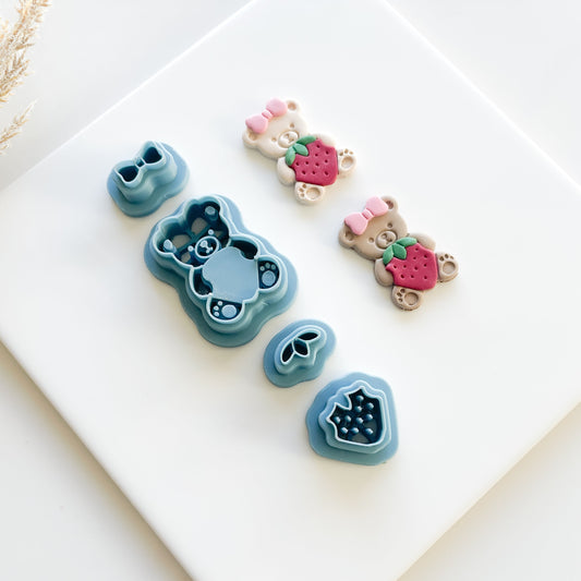 Strawberry Bear Clay Cutter