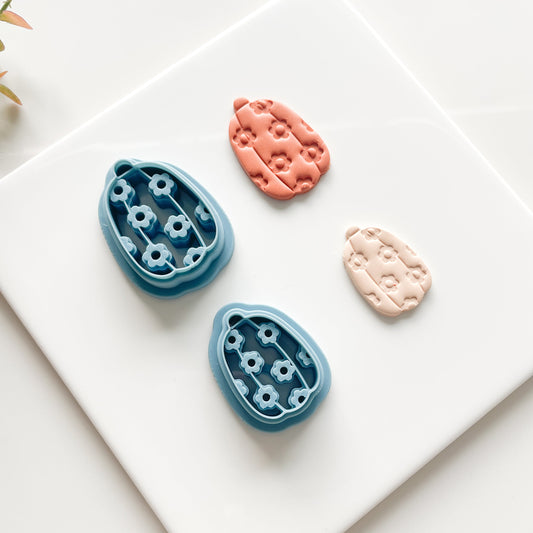 Tall Floral Pumpkin Clay Cutter