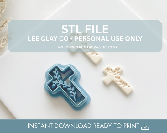 Vine Cross STL File (2 sizes)