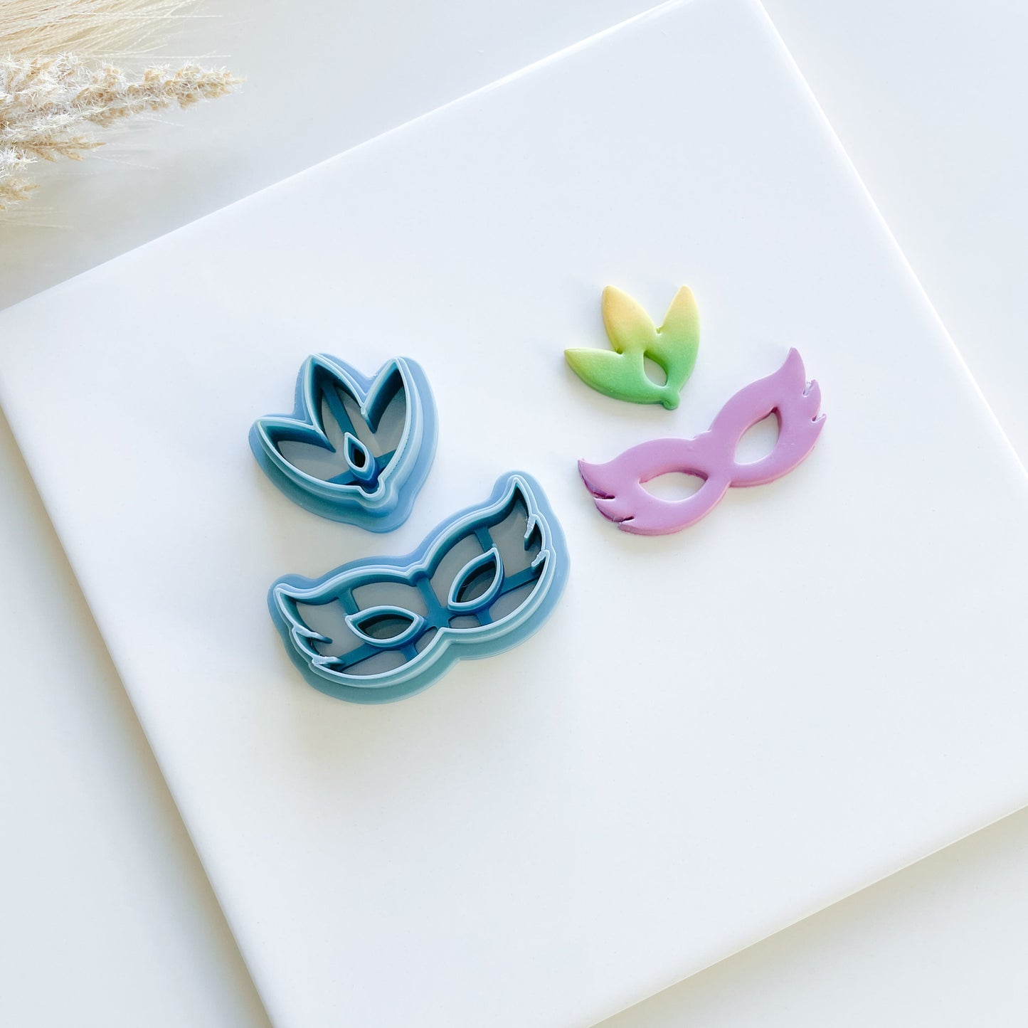 Mardi Gras Mask polymer clay cutters