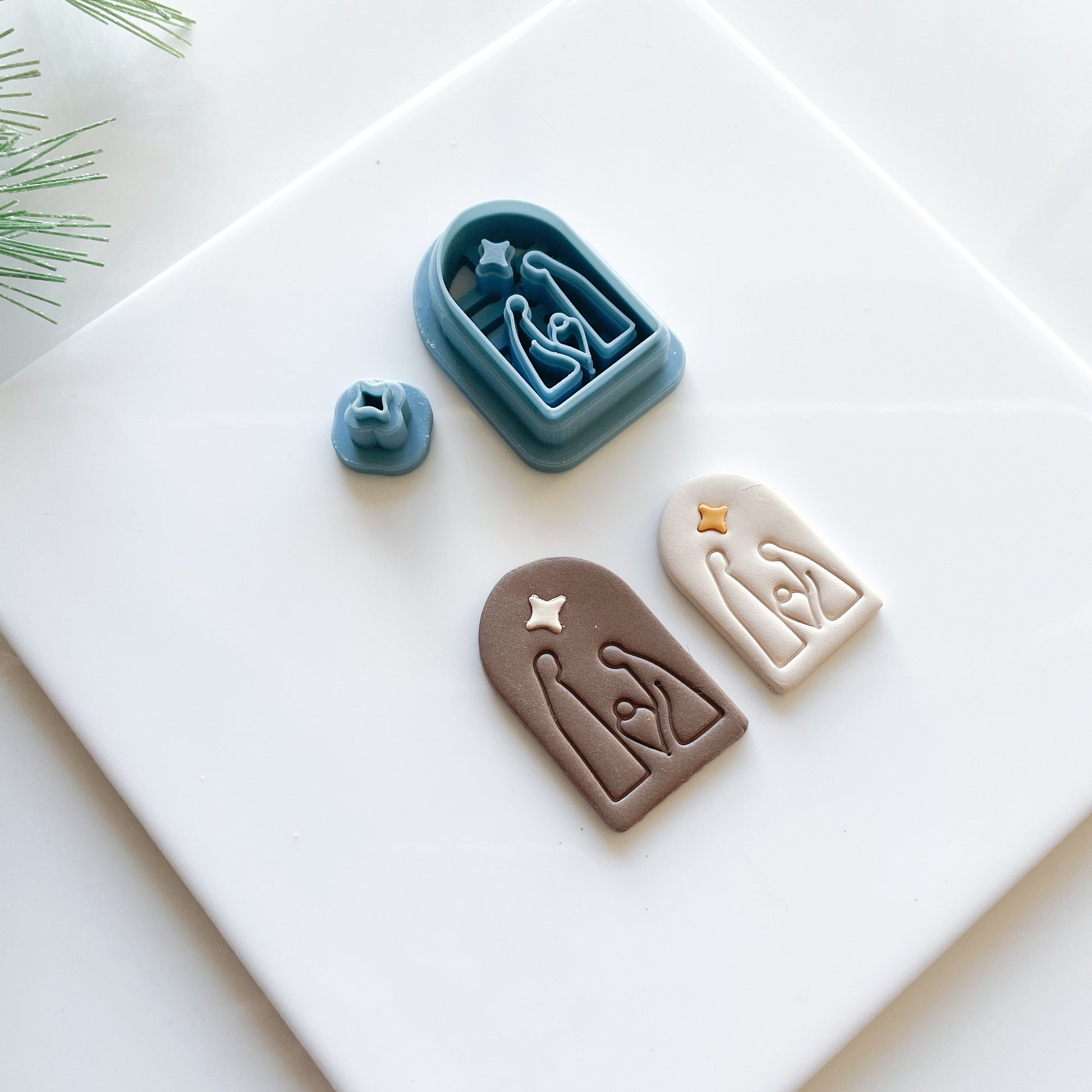 nativity scene polymer clay cutter