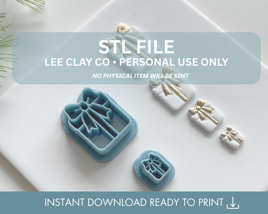 Present with Bow Clay Cutter STL File (5 sizes)